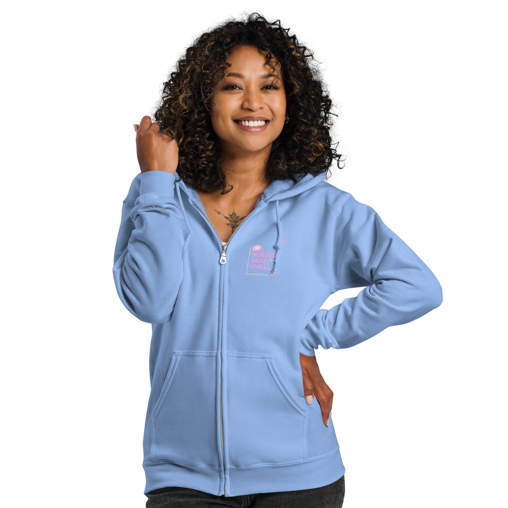 Nurses Save Lives - Nurse Jacket (Unisex Zip Hoodie)