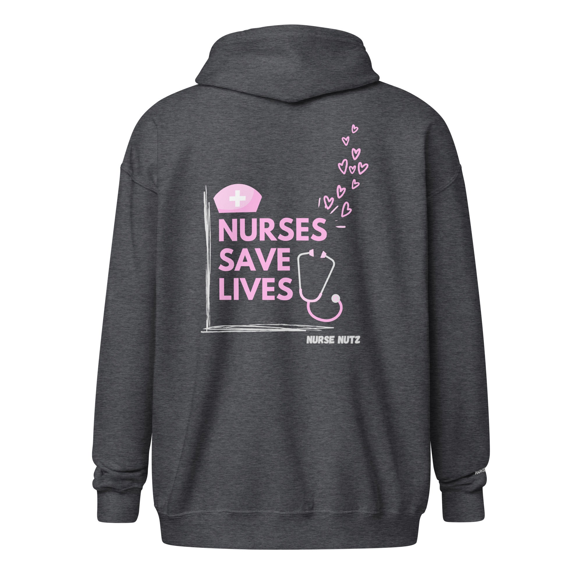 Nurses Save Lives - Nurse Jacket (Unisex Double-Sided Zip Hoodie)