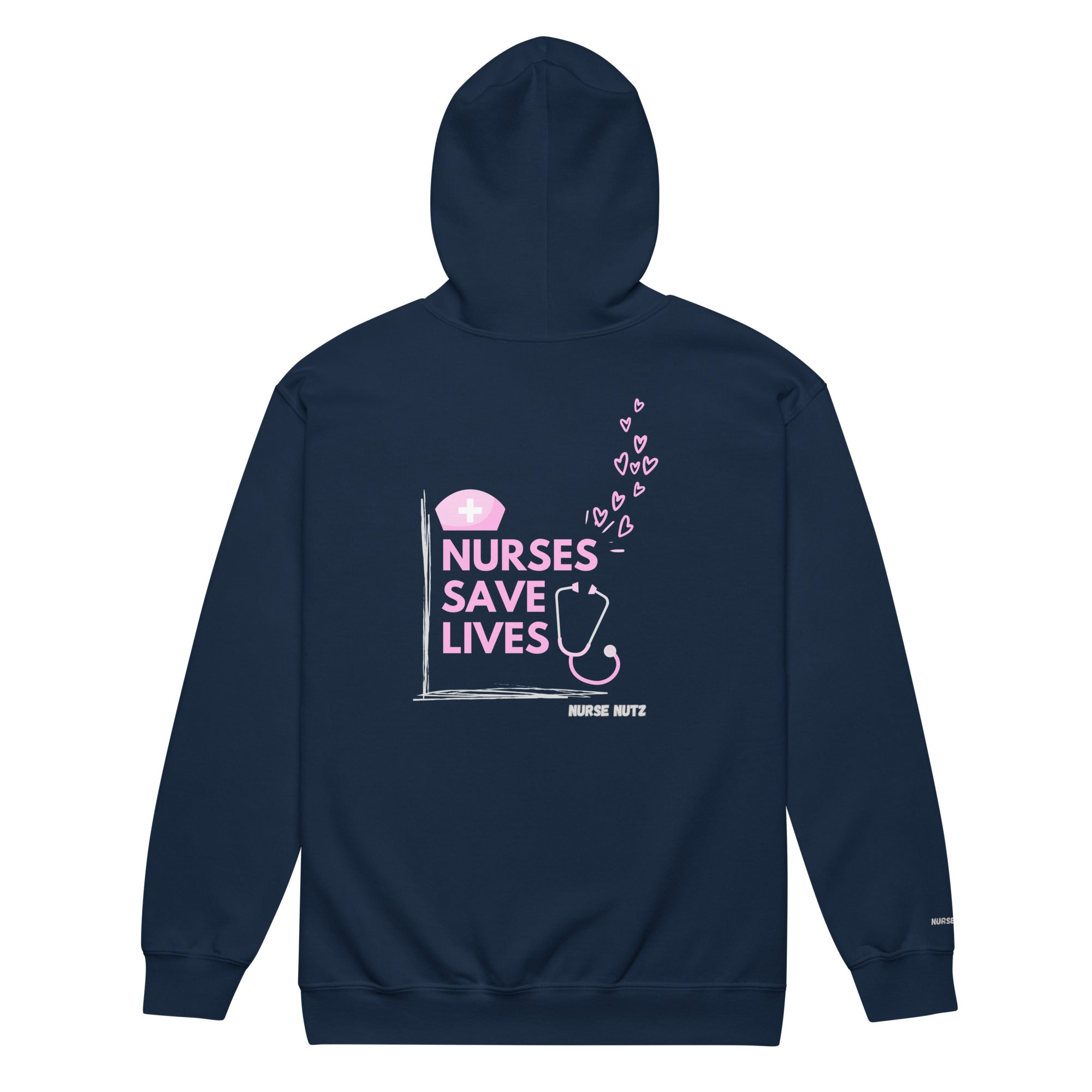 Nurses Save Lives - Nurse Jacket (Unisex Double-Sided Zip Hoodie)