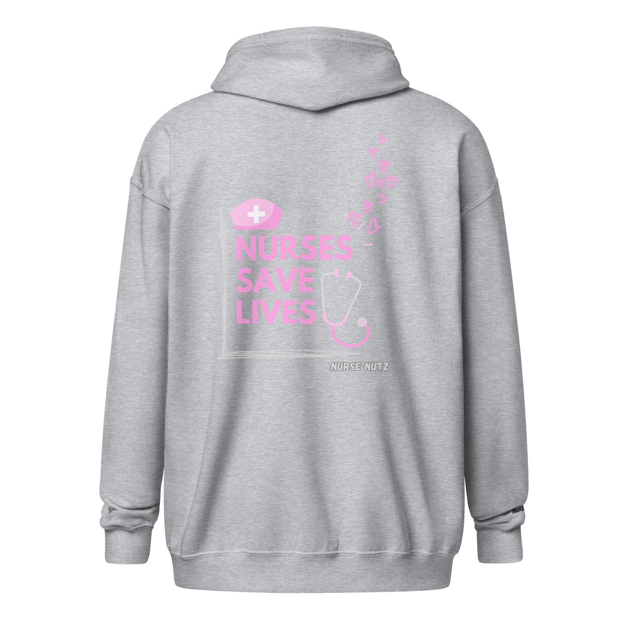 Nurses Save Lives - Nurse Jacket (Unisex Double-Sided Zip Hoodie)