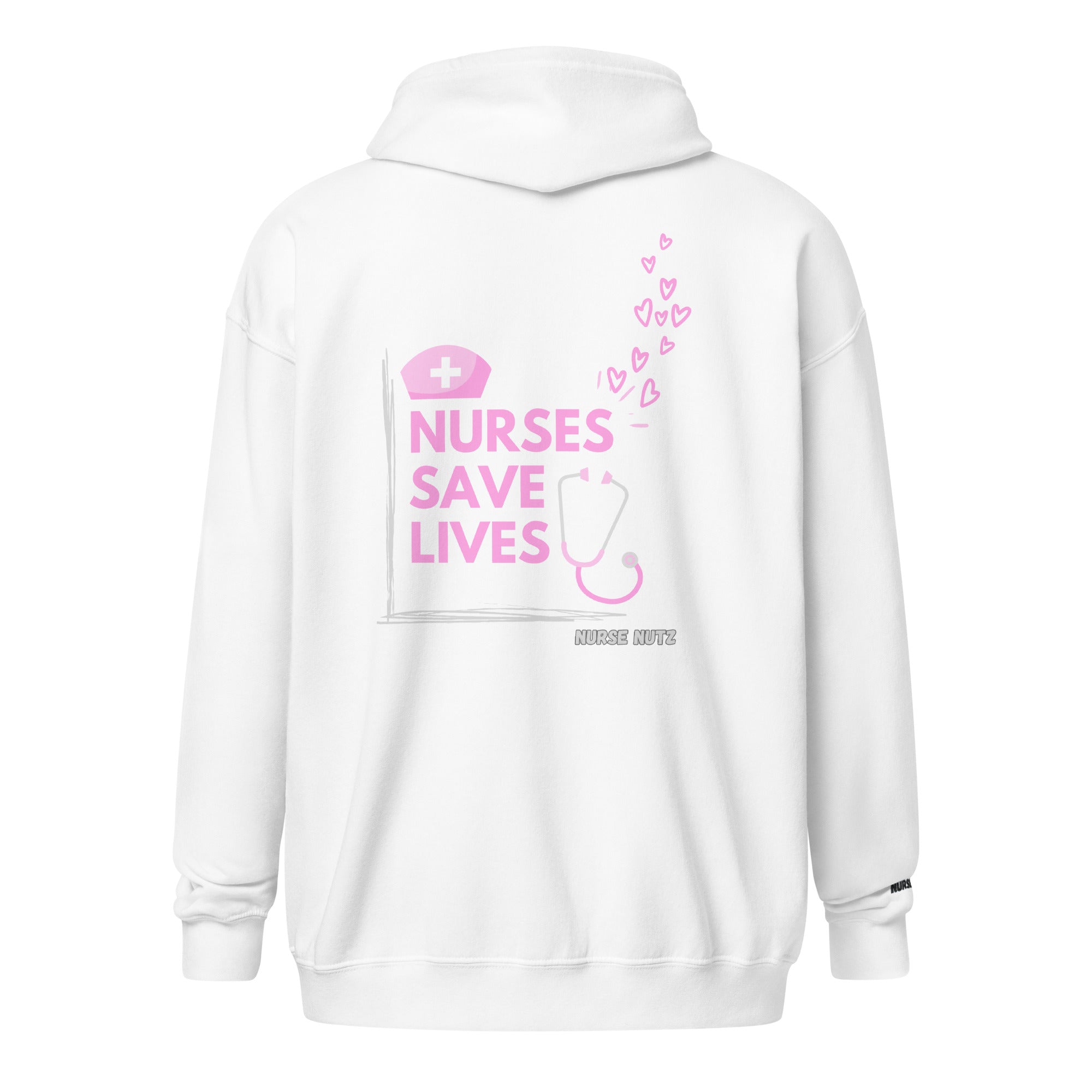 Nurses Save Lives - Nurse Jacket (Unisex Double-Sided Zip Hoodie)