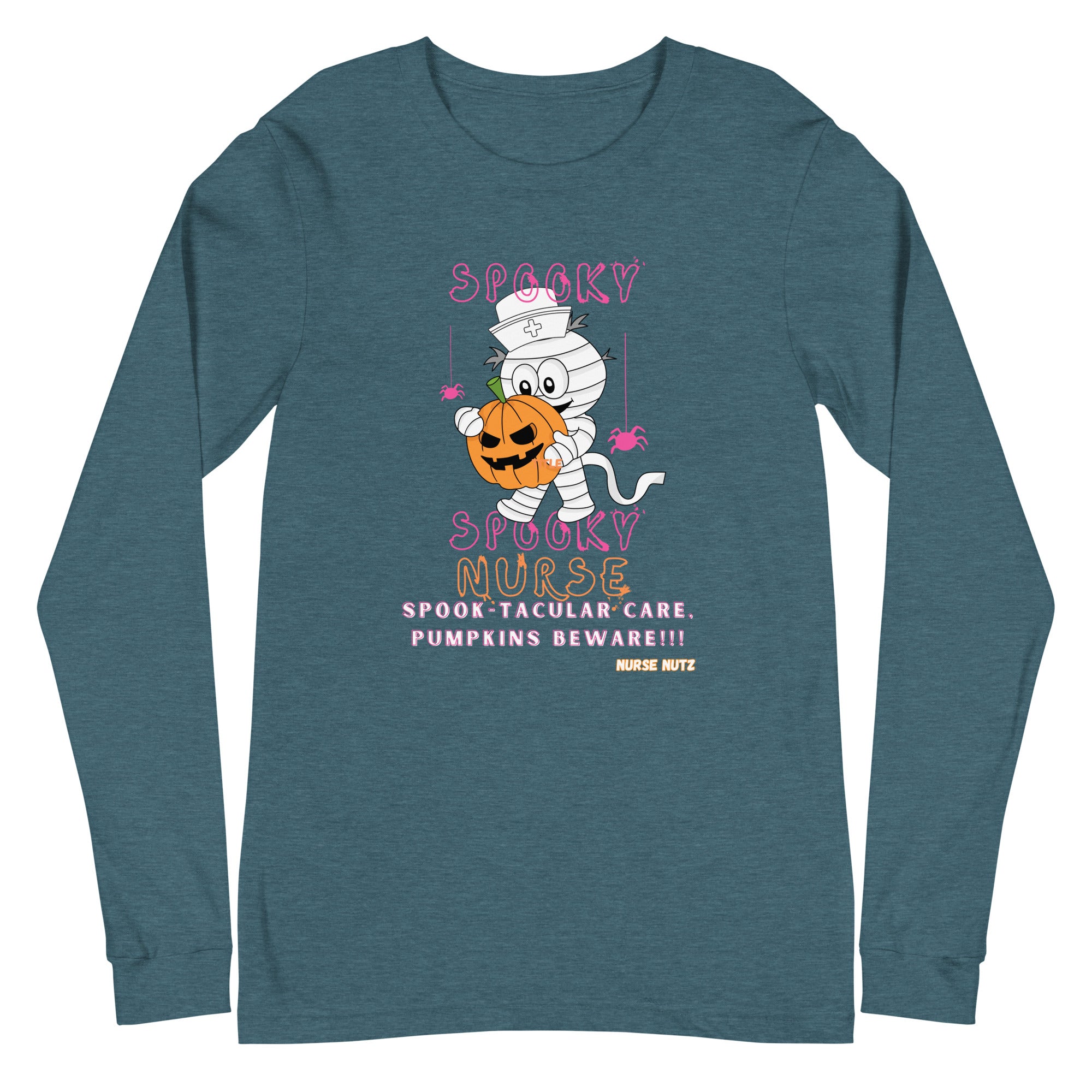 Spooky, Spooky Nurse: Spook-tacular Care, Pumpkins Beware! - Nurse Unisex Long Sleeve Tee