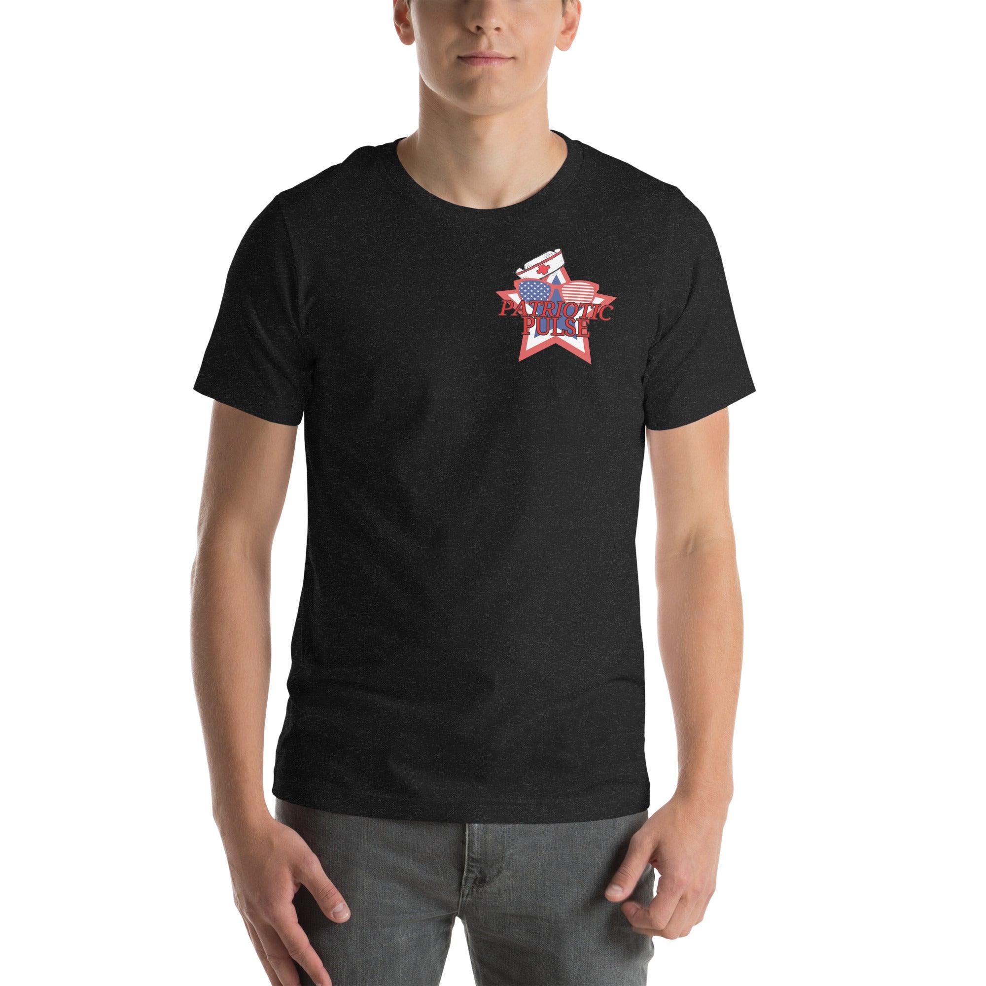 PATRIOTIC PULSE: CARING AROUND THE CLOCK - Unisex Double-Sided T-shirt