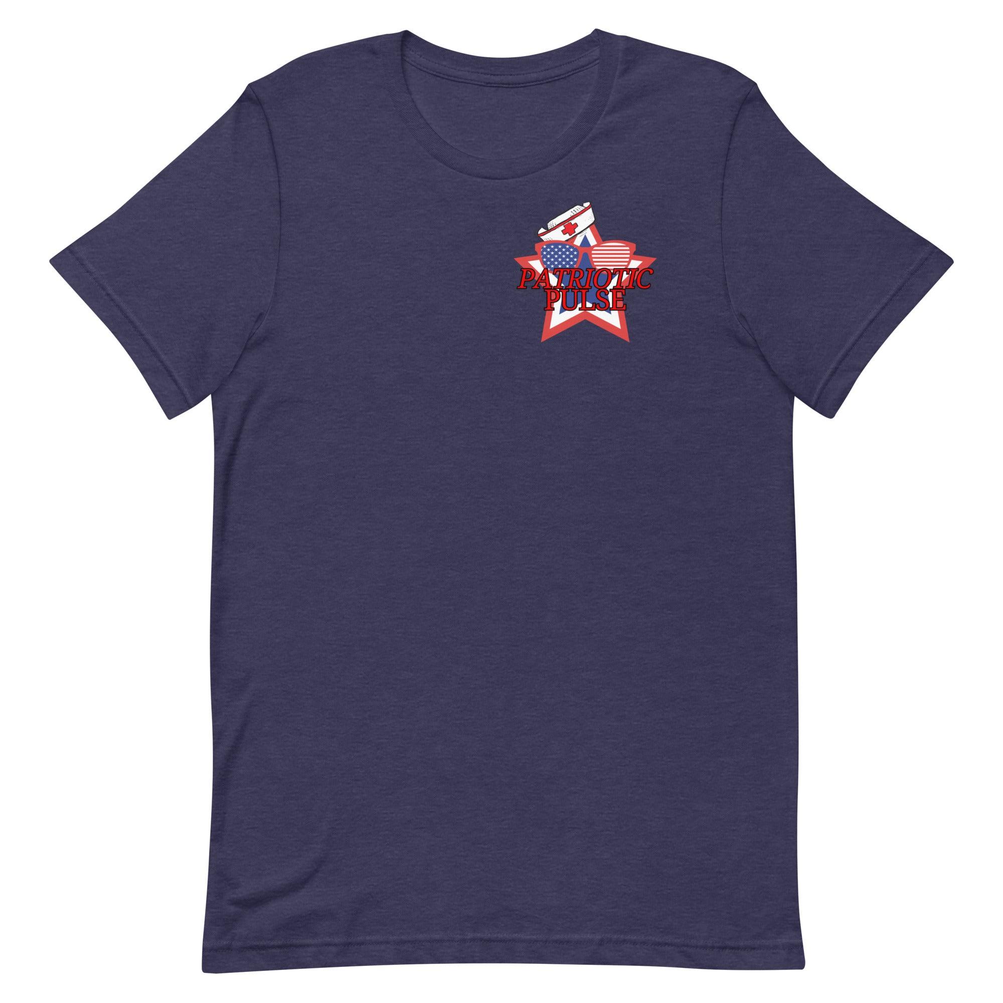 PATRIOTIC PULSE: CARING AROUND THE CLOCK - Unisex Double-Sided T-shirt