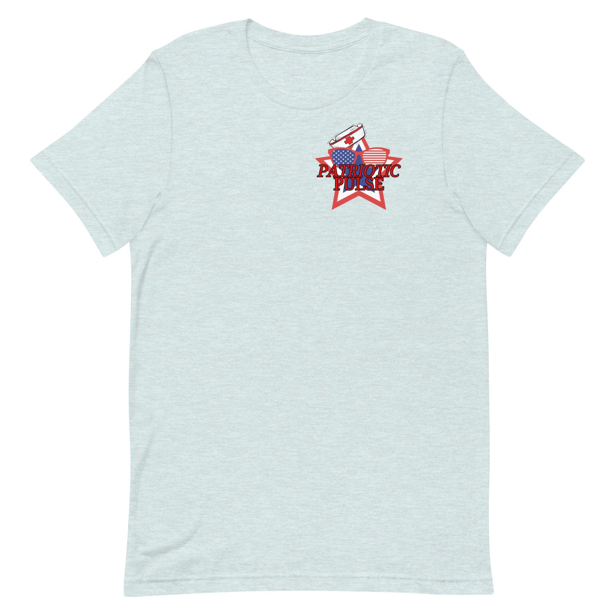 PATRIOTIC PULSE: CARING AROUND THE CLOCK - Unisex Double-Sided T-shirt