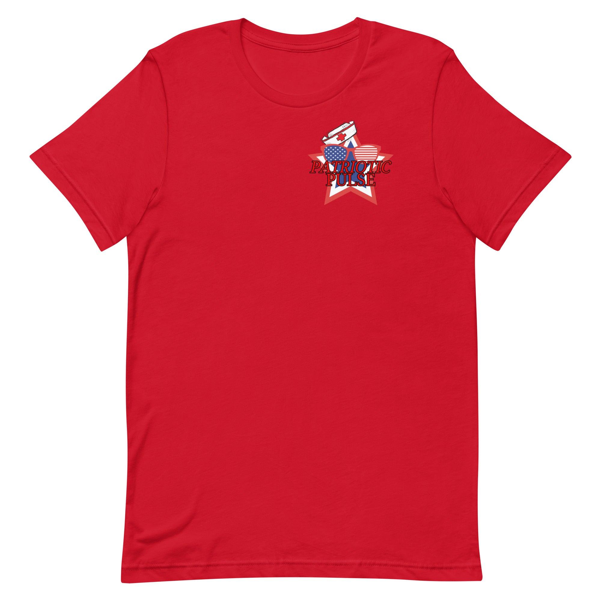 PATRIOTIC PULSE: CARING AROUND THE CLOCK - Unisex Double-Sided T-shirt