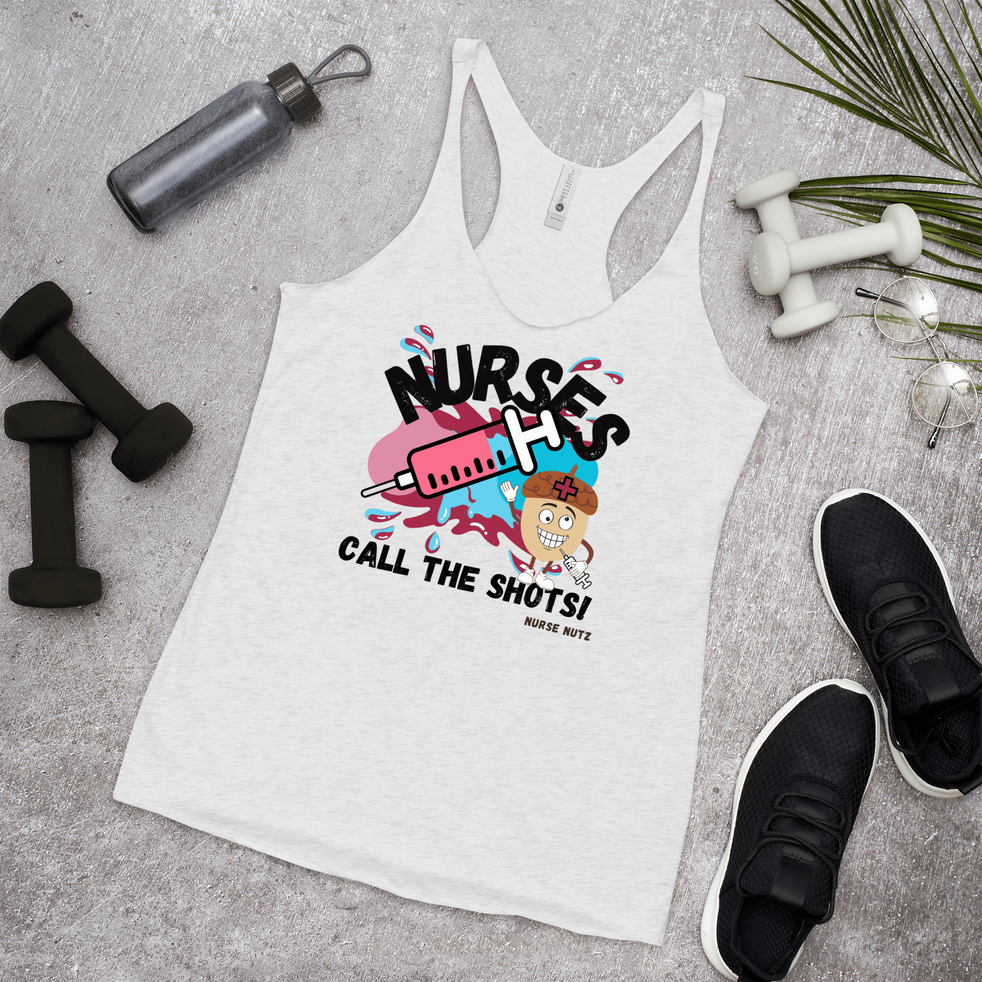 NURSES CALL THE SHOTS - Women's Racerback Tank