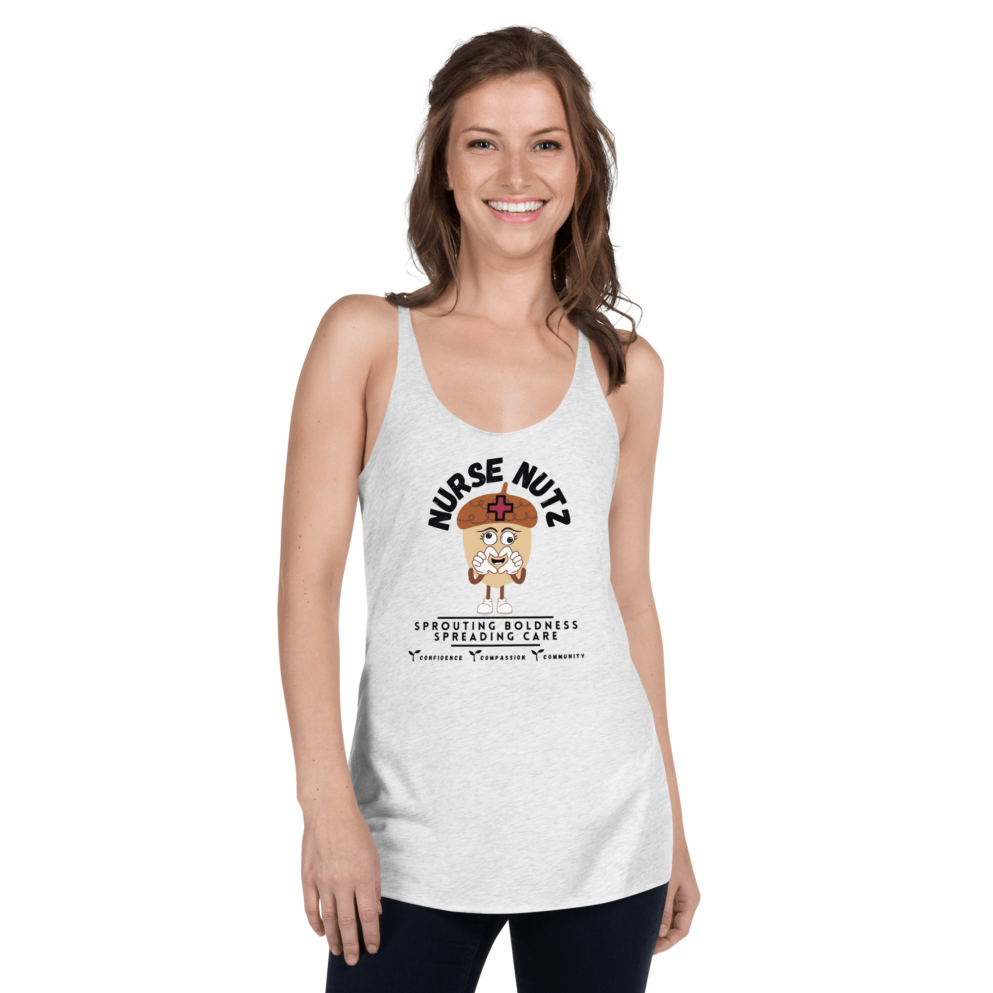 NURSE NUTZ LOGO - Women's Racerback Tank