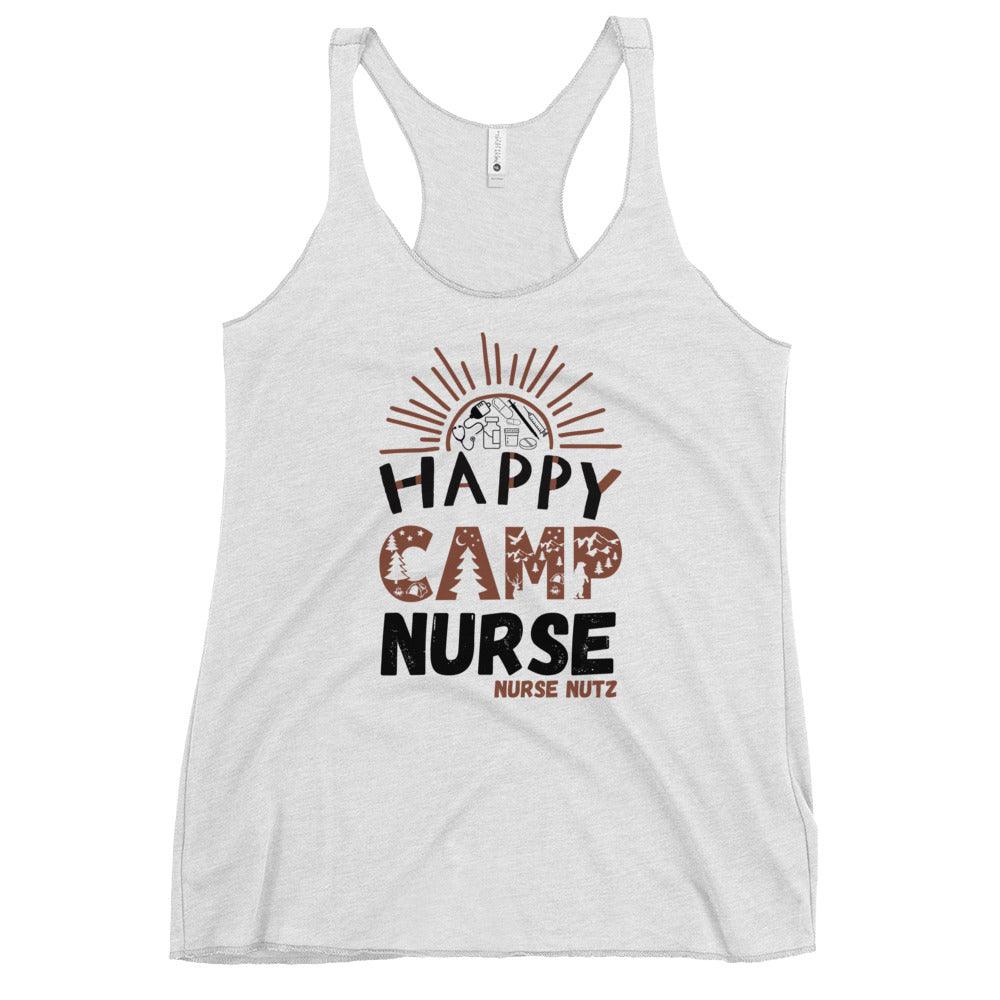 HAPPY CAMP NURSE - Women's Racerback Tank