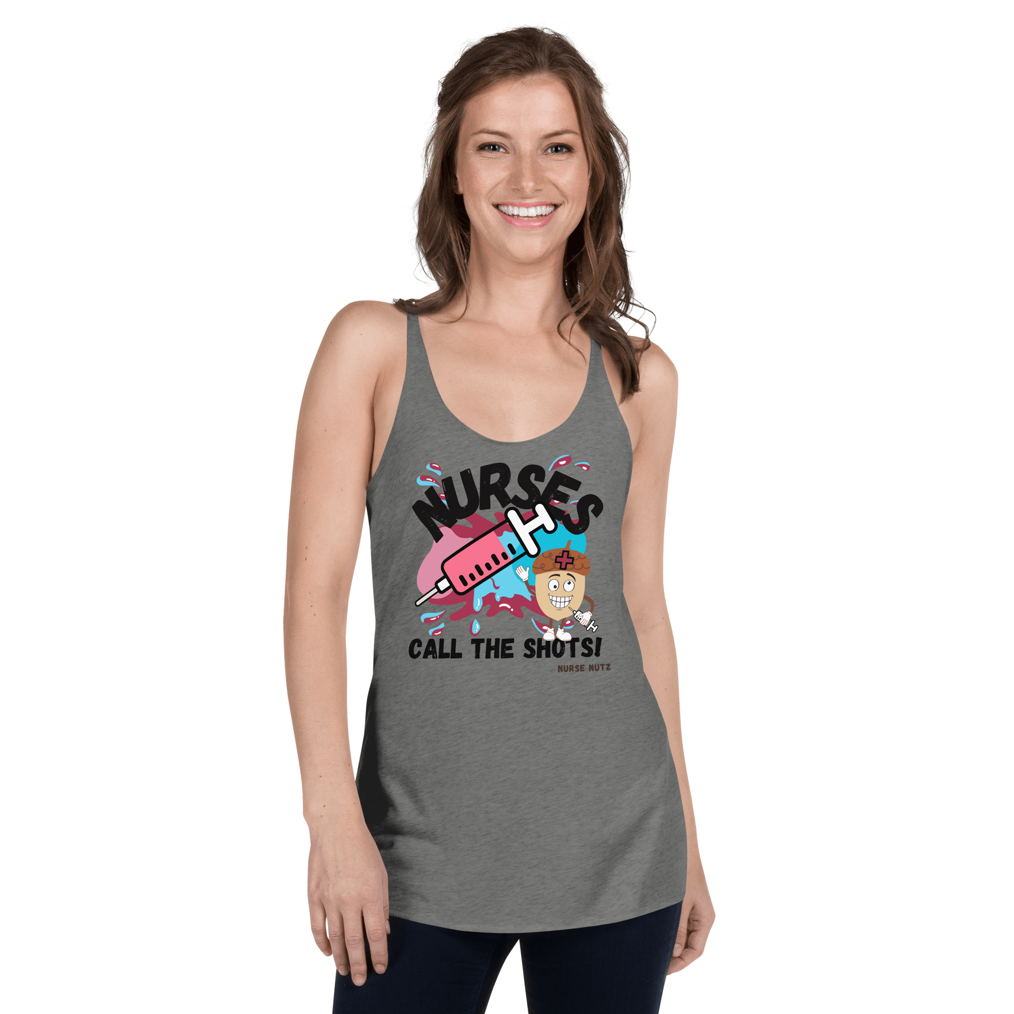 NURSES CALL THE SHOTS - Women's Racerback Tank