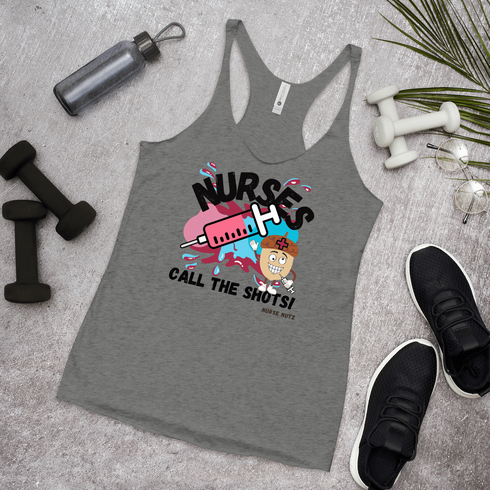 NURSES CALL THE SHOTS - Women's Racerback Tank