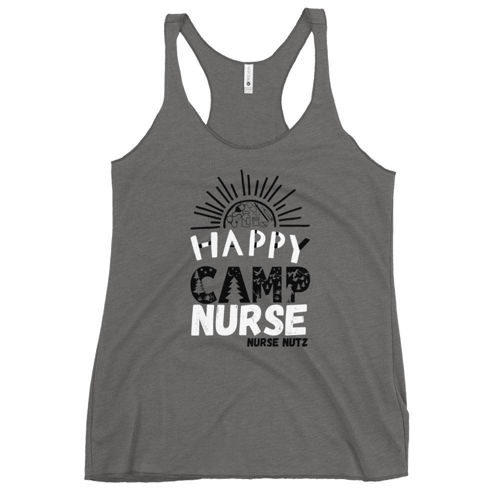 HAPPY CAMP NURSE - Women's Racerback Tank