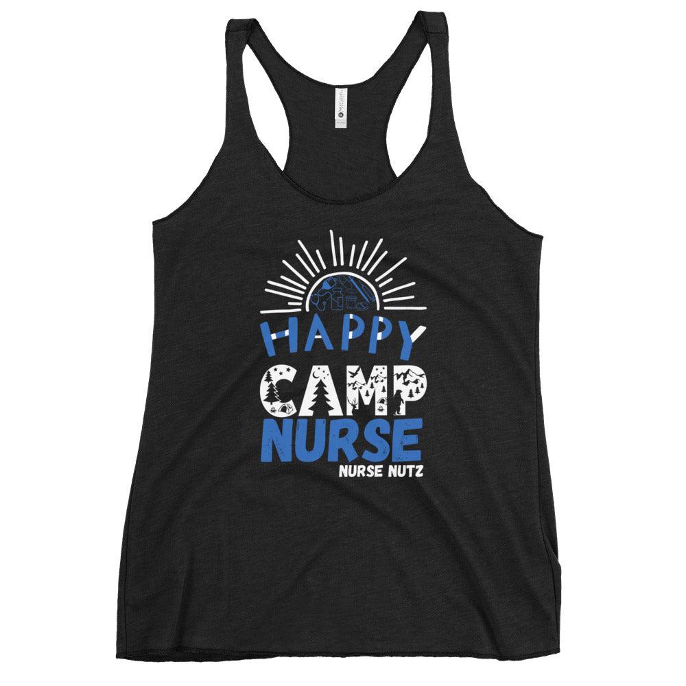 HAPPY CAMP NURSE - Women's Racerback Tank