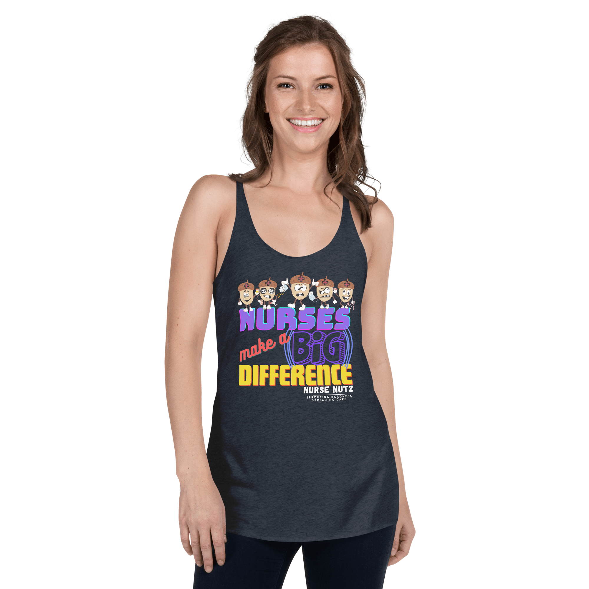 NURSES MAKE A BIG DIFFERENCE - Women's Racerback Tank