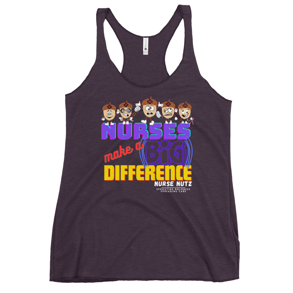 NURSES MAKE A BIG DIFFERENCE - Women's Racerback Tank