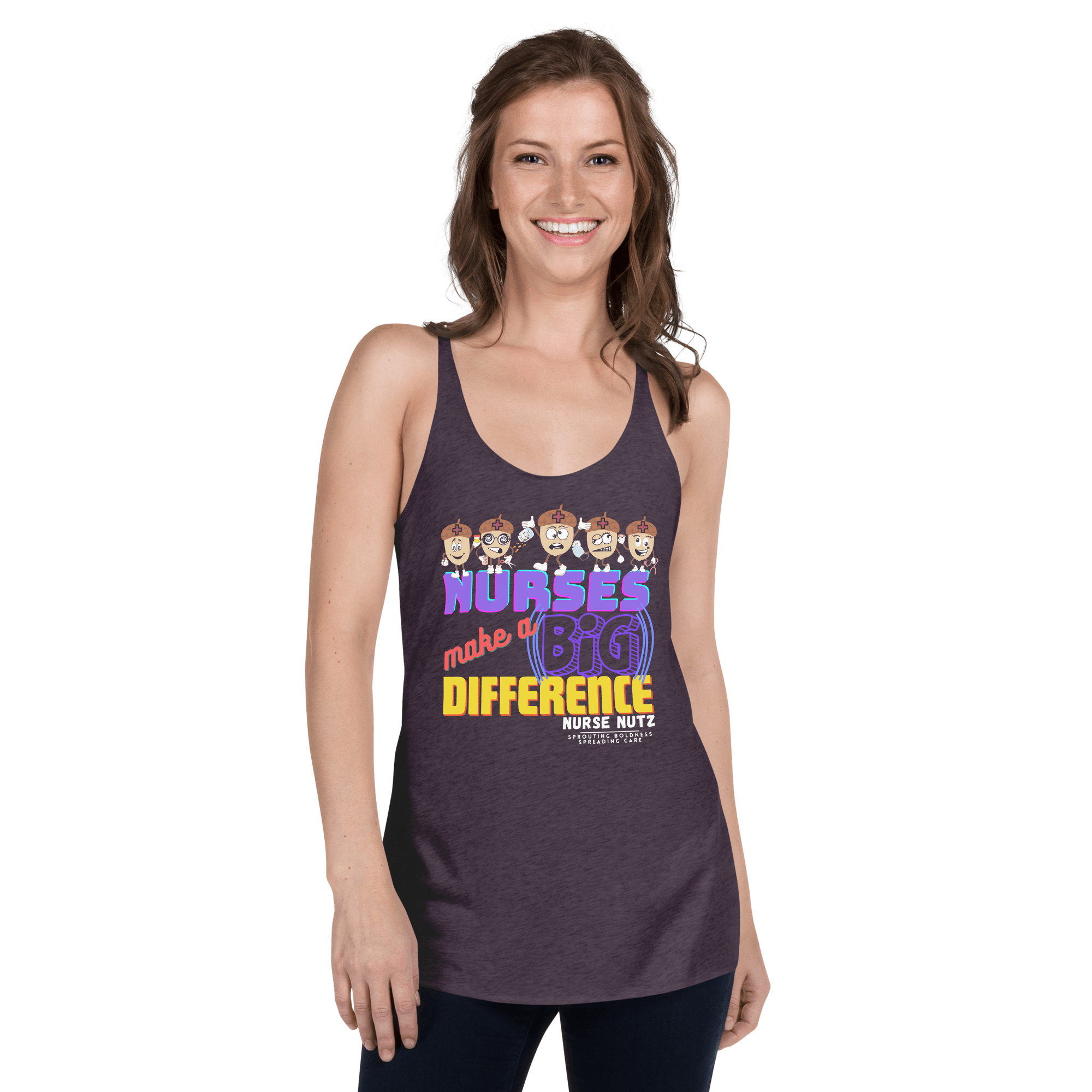 NURSES MAKE A BIG DIFFERENCE - Women's Racerback Tank