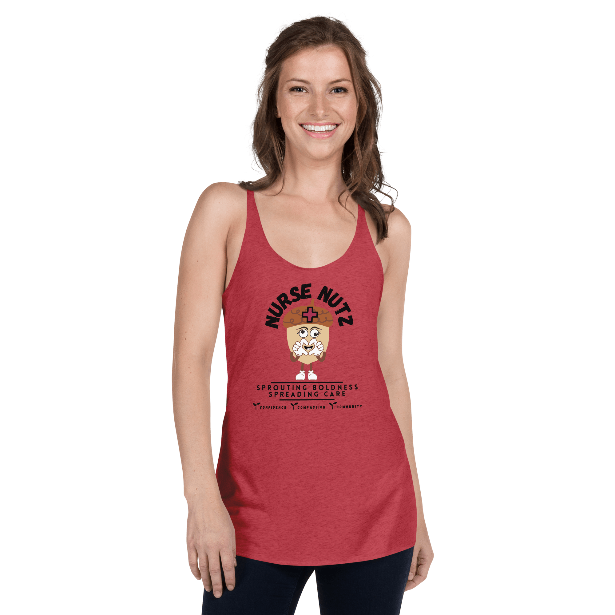 NURSE NUTZ LOGO - Women's Racerback Tank