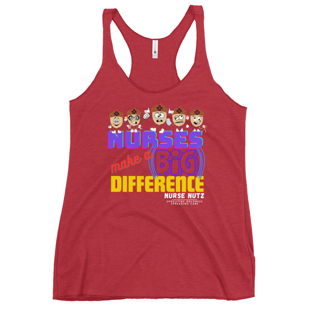 NURSES MAKE A BIG DIFFERENCE - Women's Racerback Tank