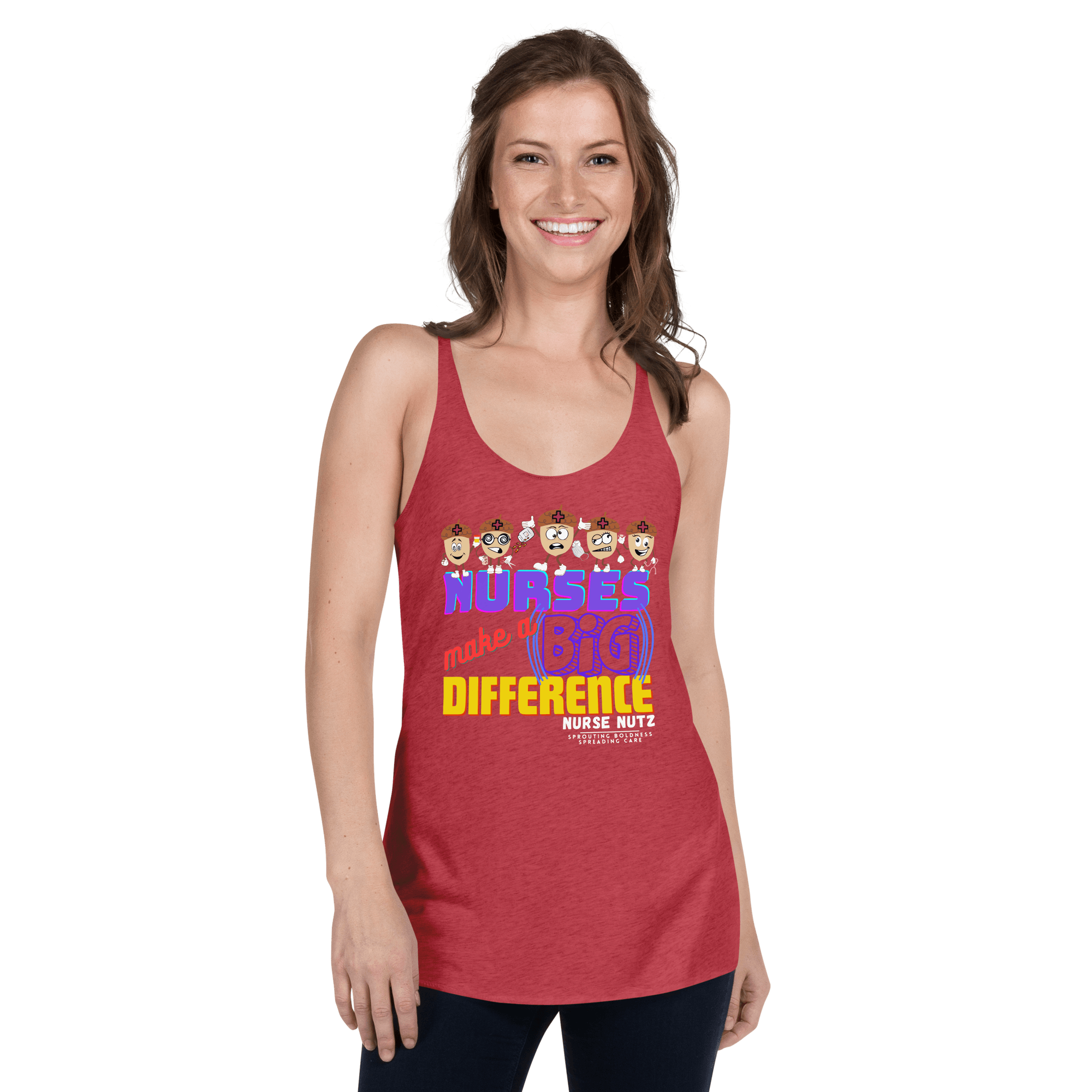 NURSES MAKE A BIG DIFFERENCE - Women's Racerback Tank