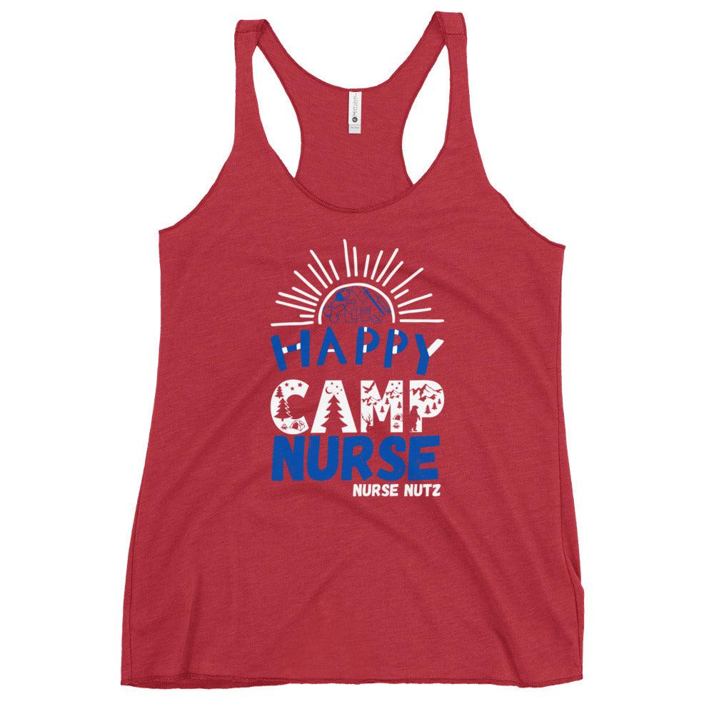 HAPPY CAMP NURSE - Women's Racerback Tank