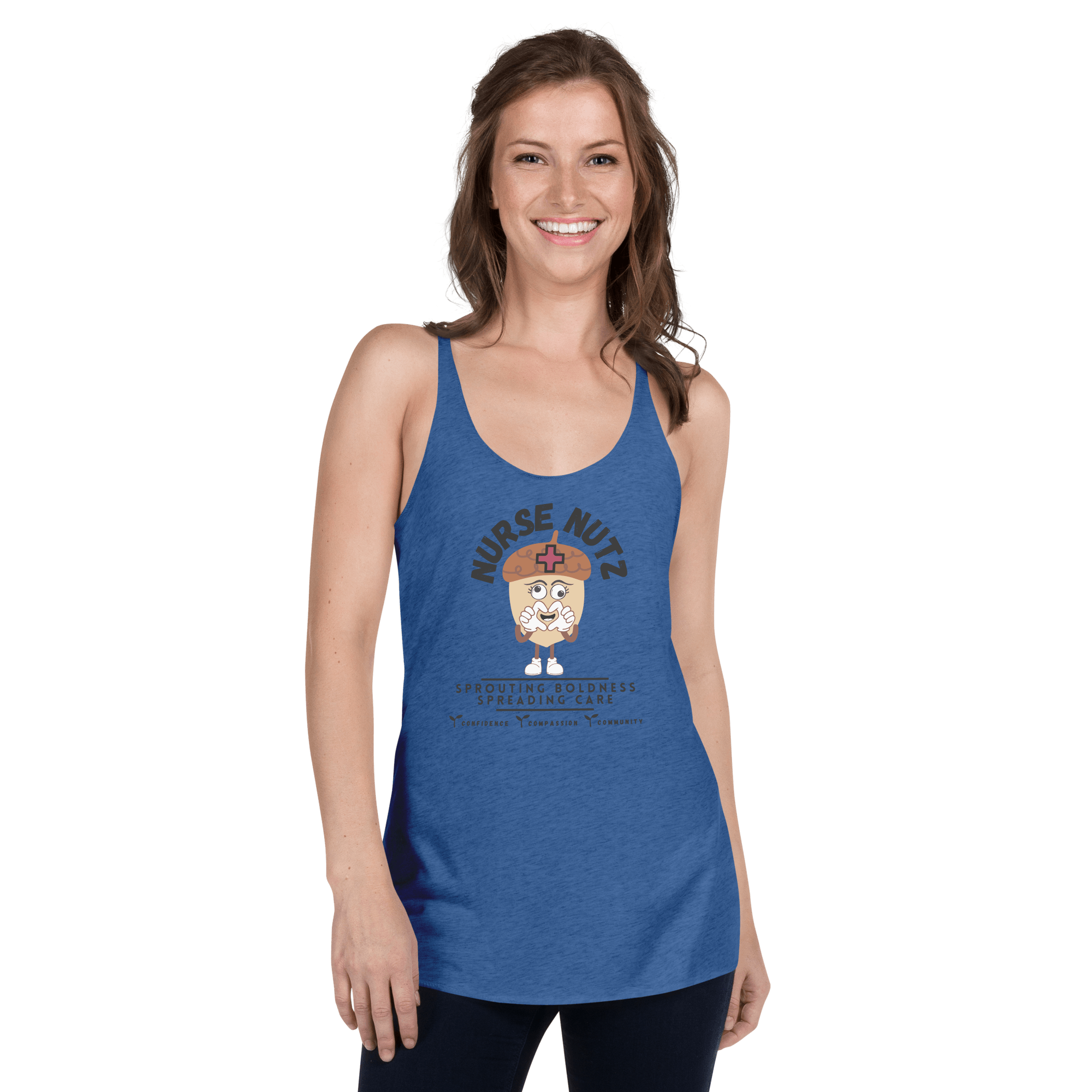 NURSE NUTZ LOGO - Women's Racerback Tank