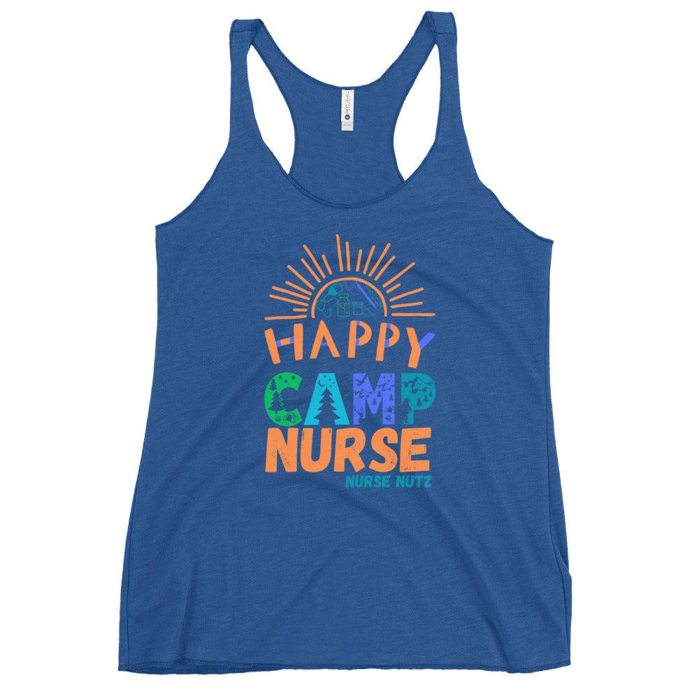 HAPPY CAMP NURSE - Women's Racerback Tank