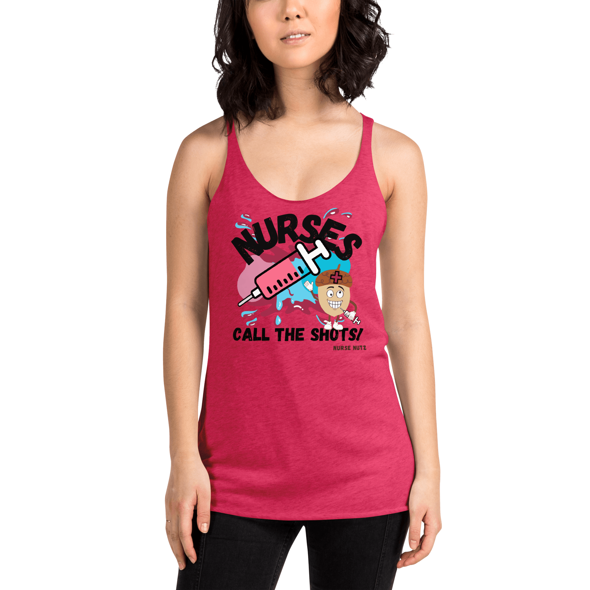 NURSES CALL THE SHOTS - Women's Racerback Tank