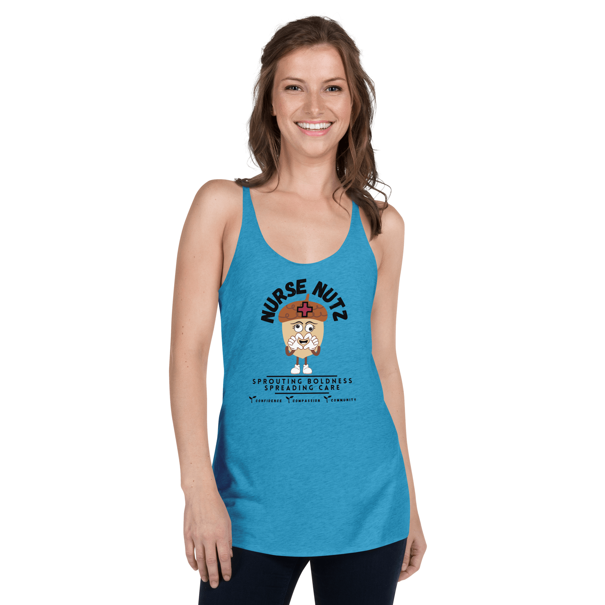 NURSE NUTZ LOGO - Women's Racerback Tank