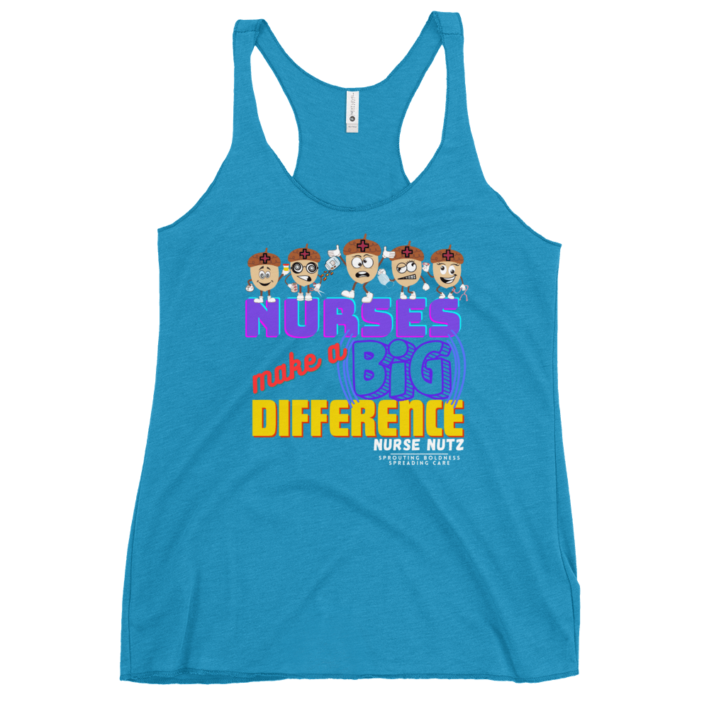 NURSES MAKE A BIG DIFFERENCE - Women's Racerback Tank