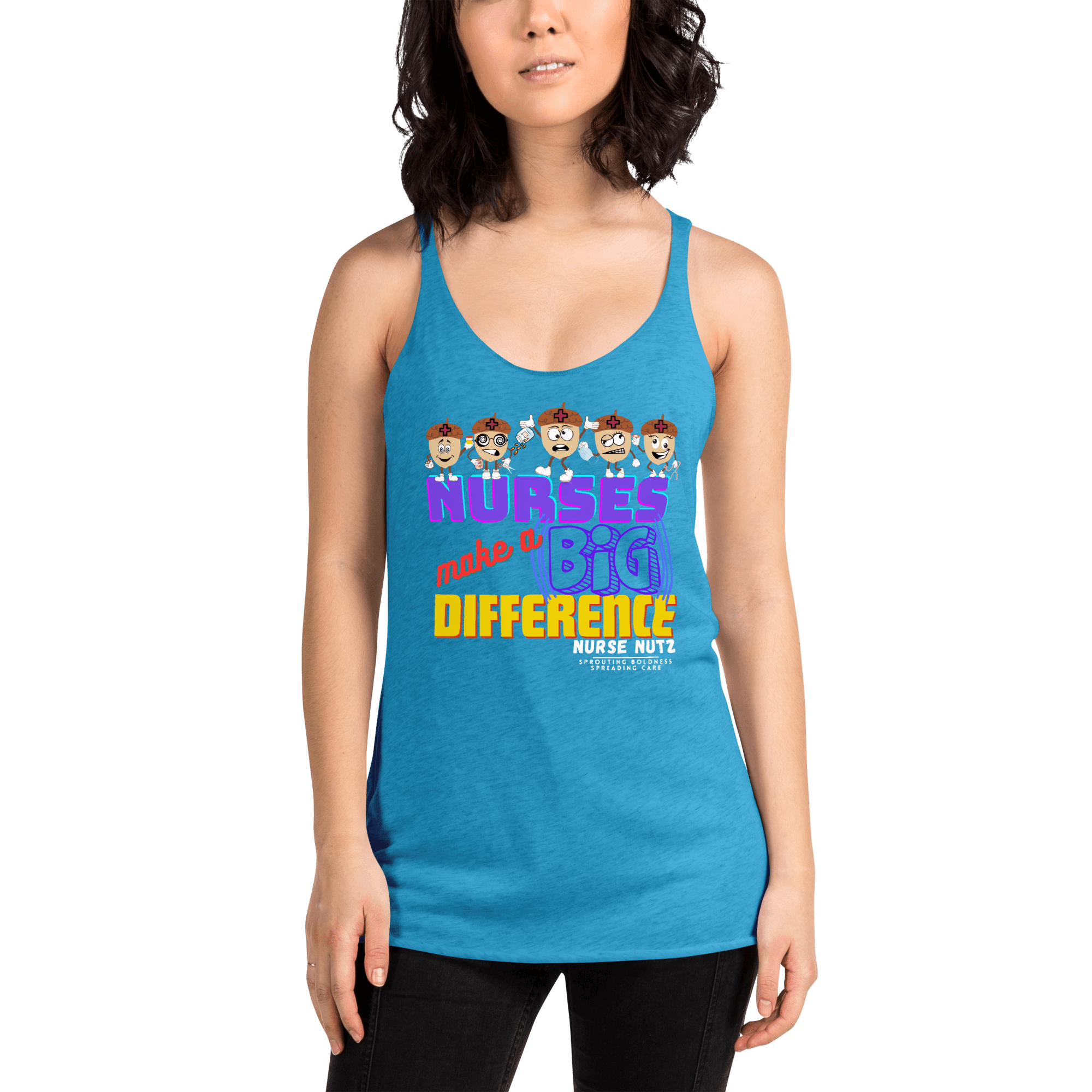 NURSES MAKE A BIG DIFFERENCE - Women's Racerback Tank