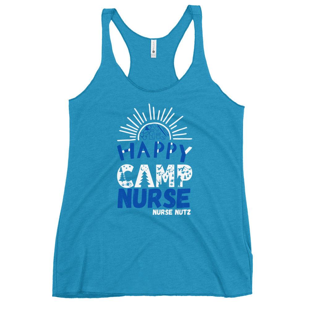 HAPPY CAMP NURSE - Women's Racerback Tank