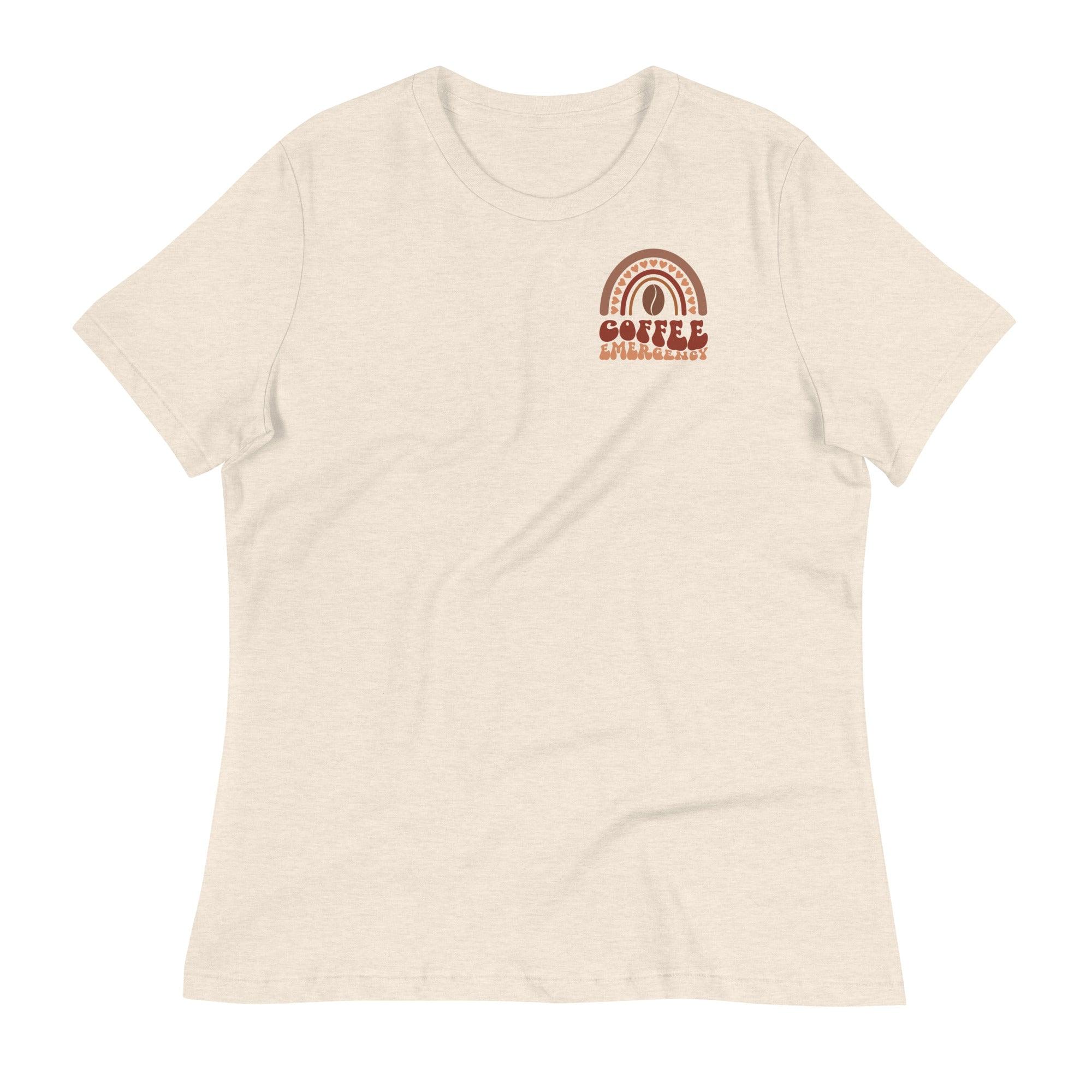 BREW BREAK: COFFEE EMERGENCY - Women's Double-Sided Relaxed T-Shirt